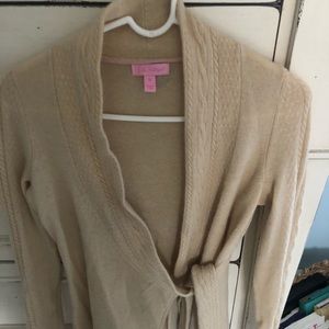 Lily Pulitzer cashmere wrap sweater